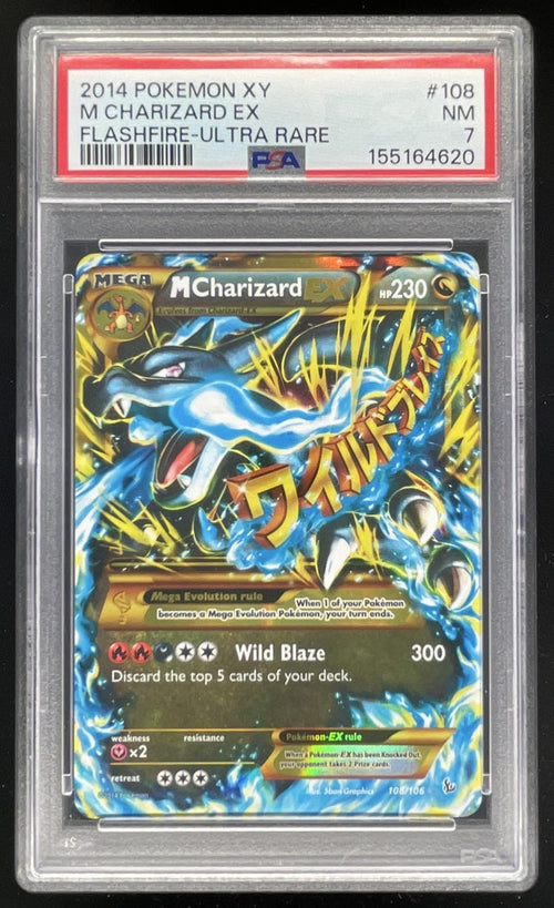 2014 Pokemon XY Flashfire #108 Mega Charizard PSA 7