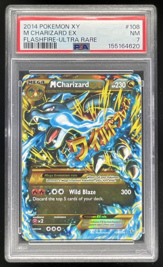 2014 Pokemon XY Flashfire #108 Mega Charizard PSA 7