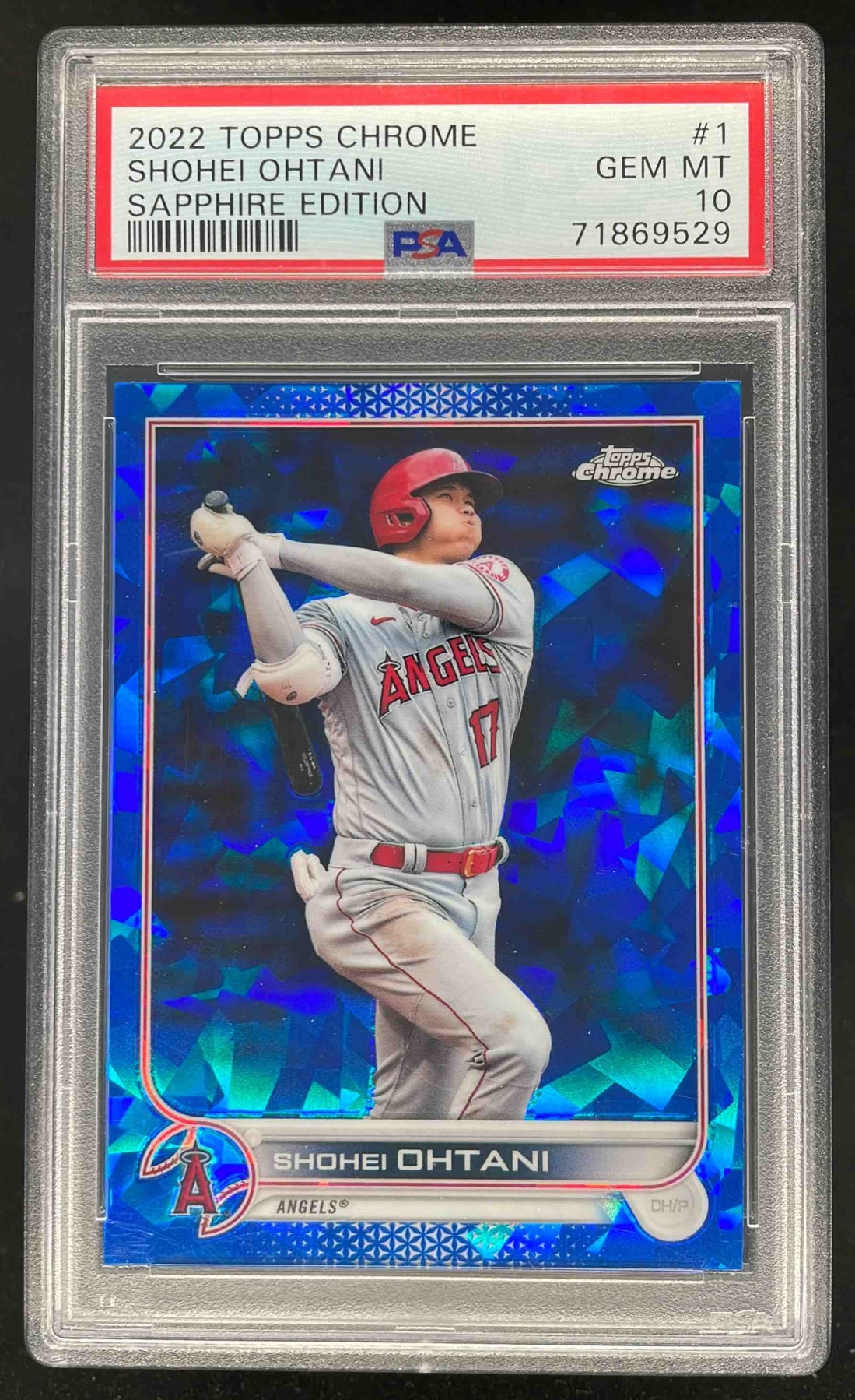 2022 Topps Chrome Sapphire Chrome #1 Shohei Ohtani PSA 10