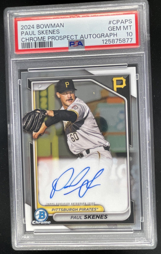 2024 Bowman Chrome Prospect Autographs #CPA-PS Paul Skenes Auto PSA 10