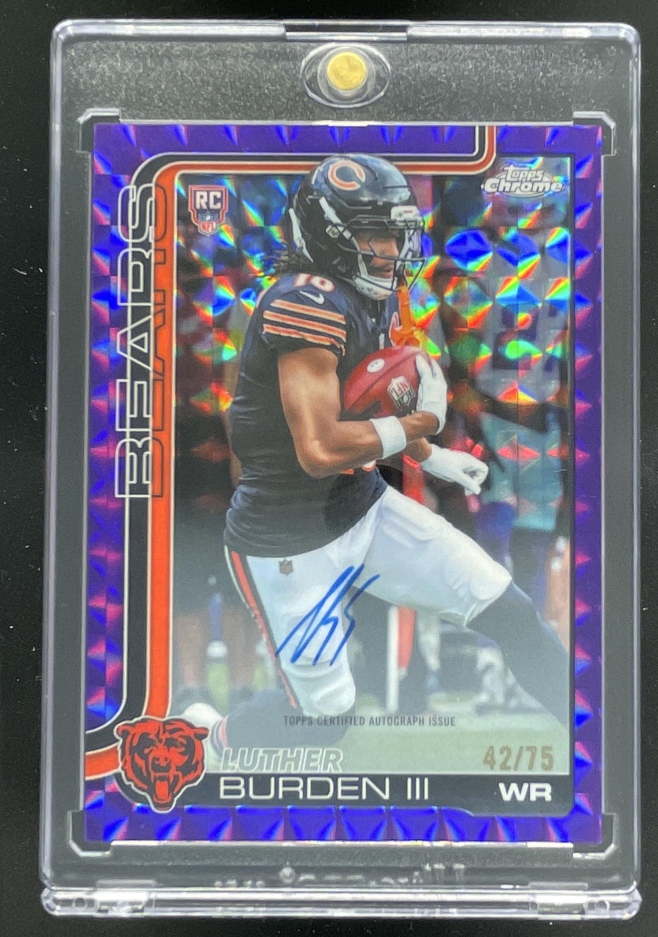 2025 Topps Chrome Purple Geometric #RA-LB Luther Burden III RC Auto /75