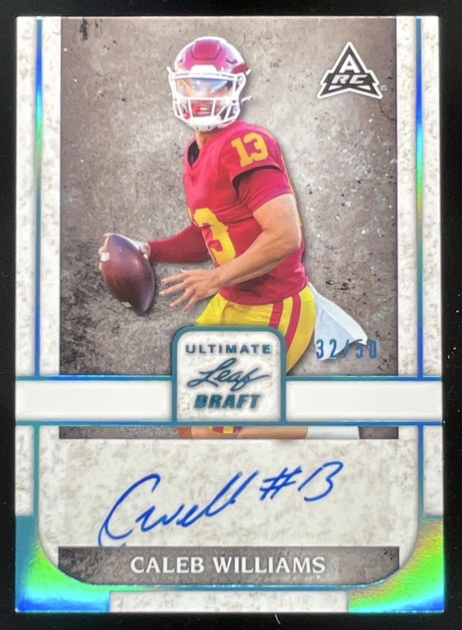 2022 Leaf Trinity Platinum #BA-CW2 Caleb Williams Auto /50