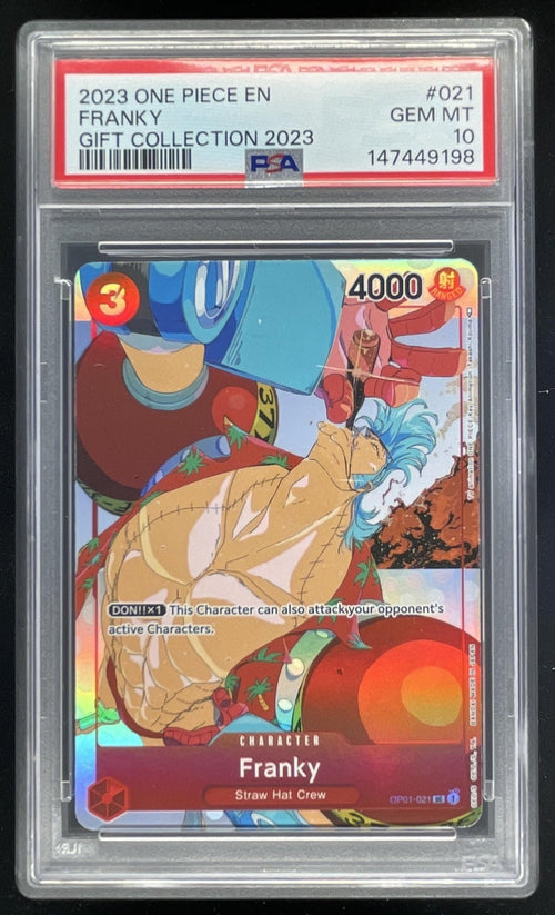 2022 One Piece Romance Dawn #OP01-021 Franky Uncommon PSA 10