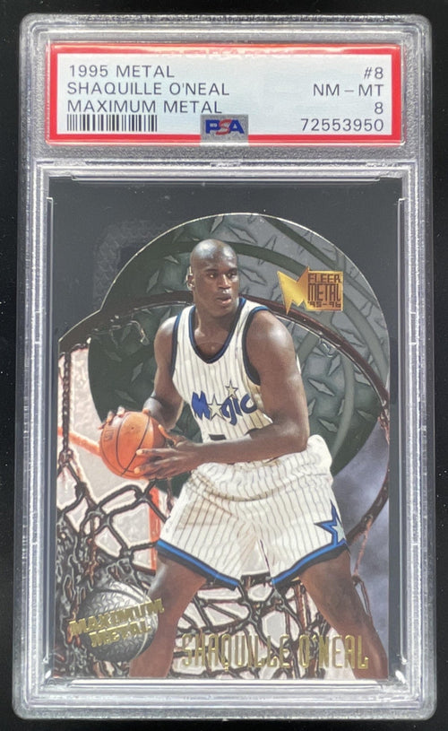 1995-96 Fleer Metal Maximum Metal #8 Shaquille O'Neal PSA 8