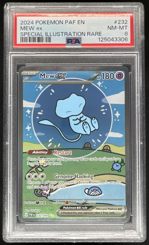 2024 Pokemon Paldean Fates #232/091 Mew ex PSA 8