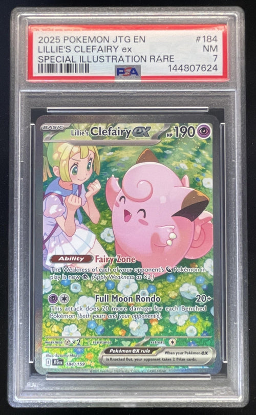 2025 Pokemon Journey Together #184/159 Lillie's Clefairy ex PSA 7