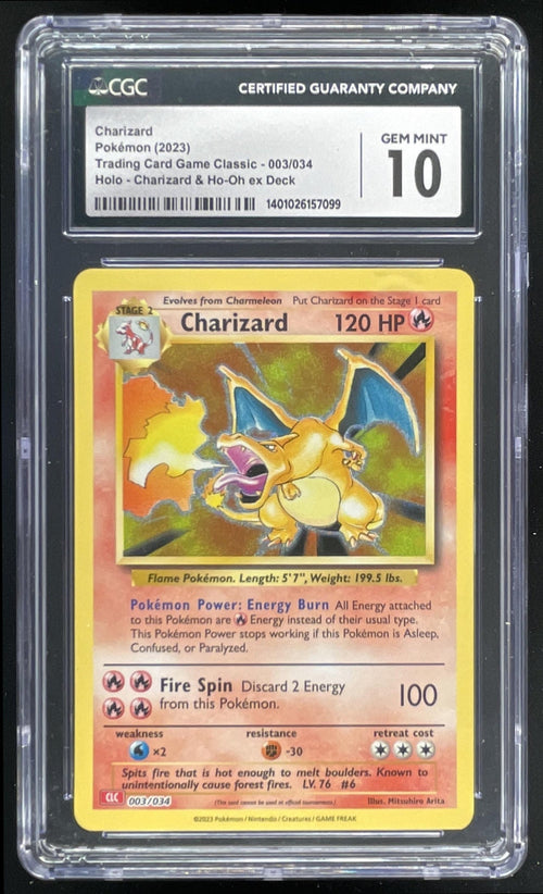 2023 Pokemon Classic Collection Charizard & Ho Oh #003/034 Charizard CGC 10