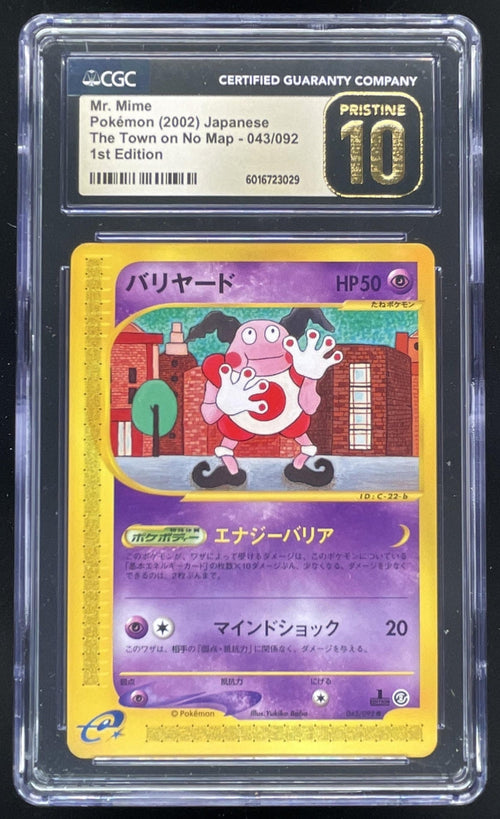 2002 Pokemon Japanese e-Card 2 1st Edition #43 Mr. Mime CGC 10
