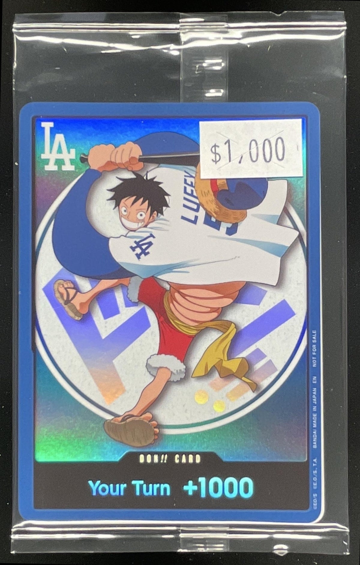 2026 One Piece LA Dodgers x One Piece Night Promo Don Card Monkey D Luffy Sealed