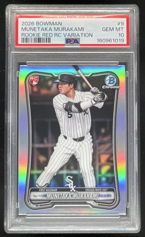 2026 Bowman Chrome Rookie Red RC Variation #9 Munetaka Murakami RC PSA 10