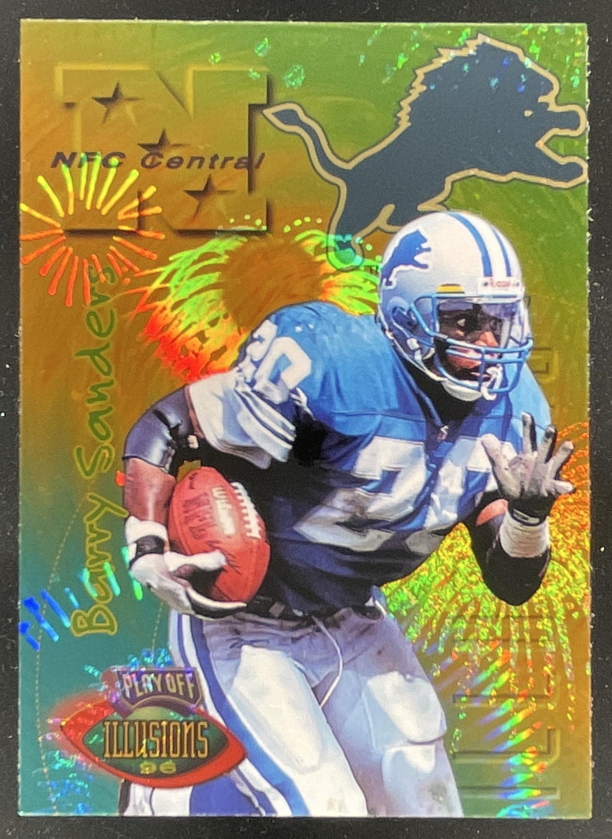 1996 Playoff Illusions Spectralusion Dominion #70 Barry Sanders
