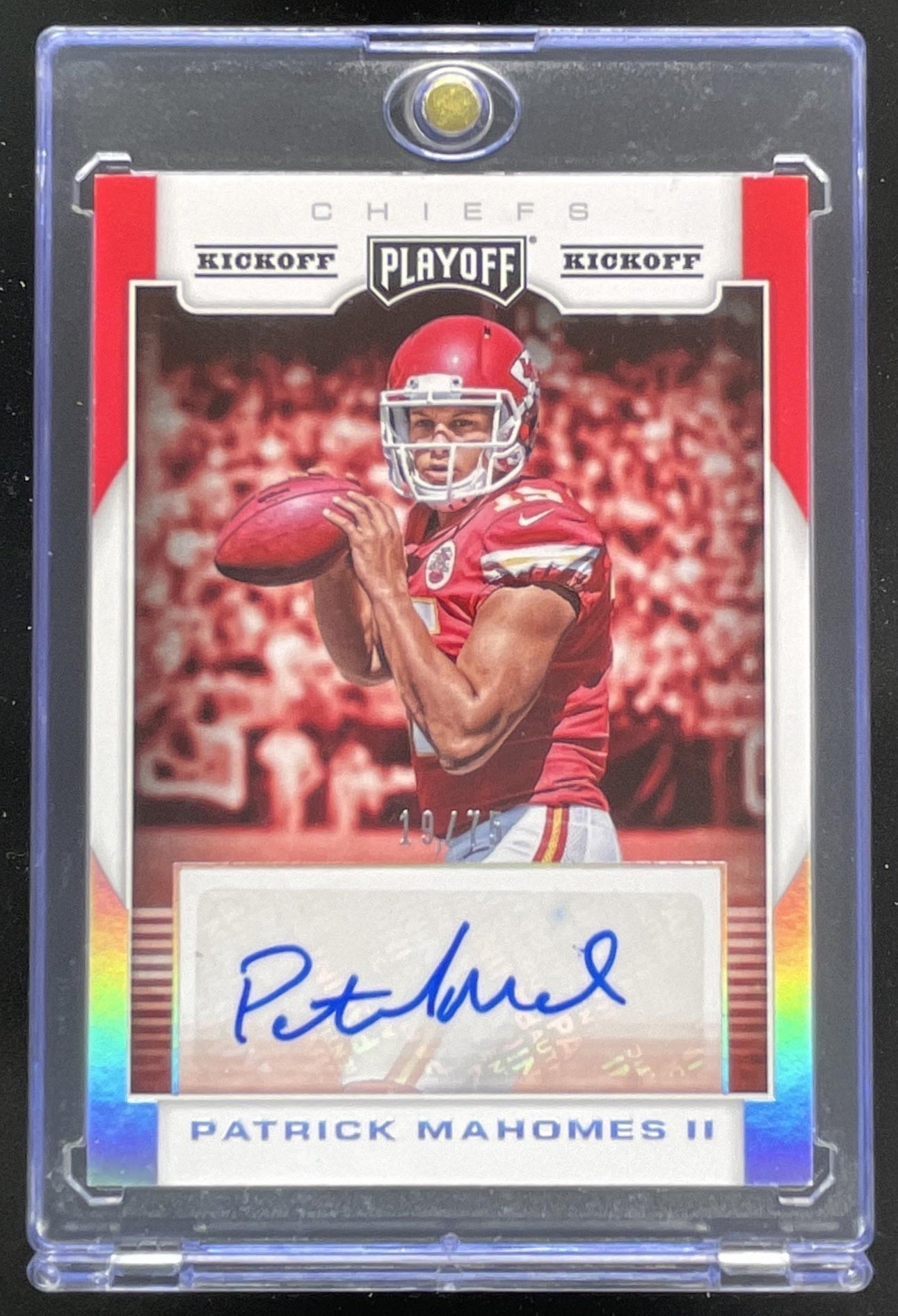 2017 Panini Playoff RPS Kickoff #RPS-PM Patrick Mahomes II RC Auto /75