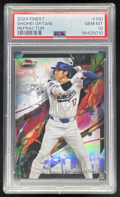 2024 Topps Finest Refractor #100 Shohei Ohtani Common PSA 10