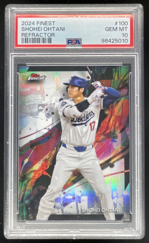 2024 Topps Finest Refractor #100 Shohei Ohtani Common PSA 10