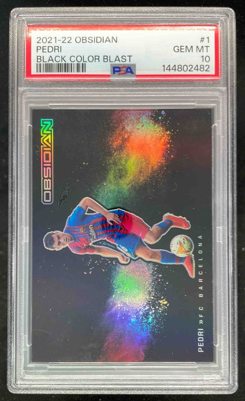 2021 Panini Obsidian Black Colorblast #1 Pedri PSA 10