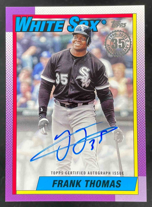 2025 Topps Update 1990 Topps Autographs #90AU-FT Frank Thomas Auto