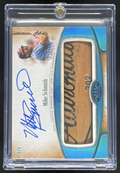 2026 Topps Tier One Tier One Limited Lumber #LLA-MSC Mike Schmidt Auto 1/1