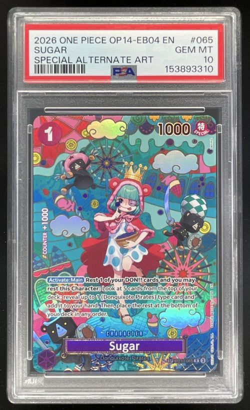 2026 One Piece Azure Sea's Seven Special Card #OP10-065 Sugar PSA 10
