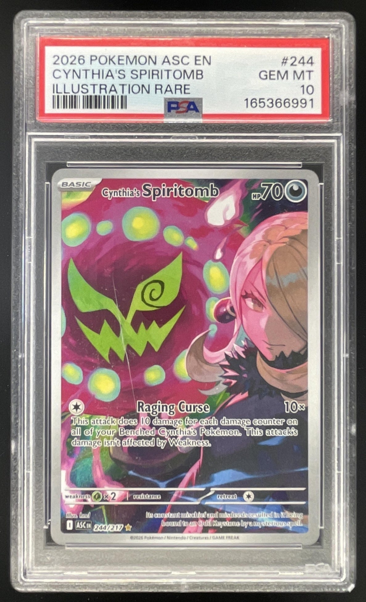 2026 Pokemon Ascended Heroes #244/217 Cynthia's Spiritomb Illustration PSA 10