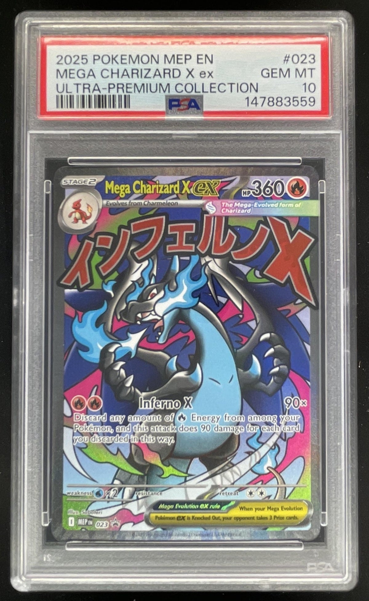 2026 Pokemon MEP Black Star Promos #023 Mega Charizard X ex PSA 10