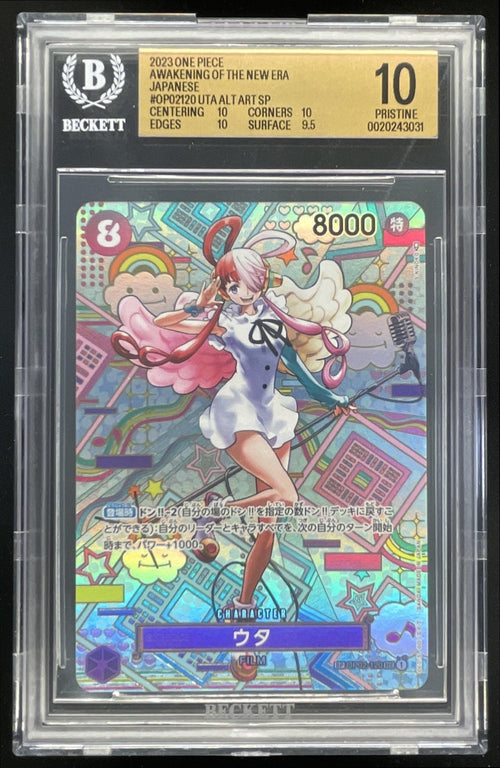 2023 One Piece Japanese Awakening of a New Era #OP02120 Uta Alternate Art BGS 10