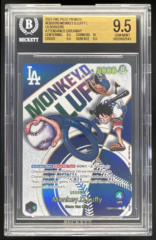 2025 One Piece Anime 25th Collection #EB02-010 Monkey D. Luffy Leader BGS 9.5