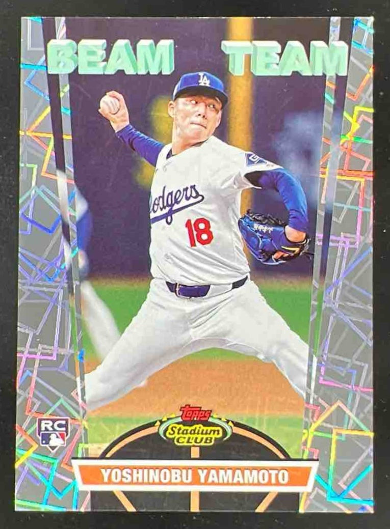2024 Topps Stadium Club Beam Team #BT-8 Yoshinobu Yamamoto RC