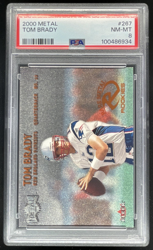 2000 Fleer Metal #267 Tom Brady RC PSA 8