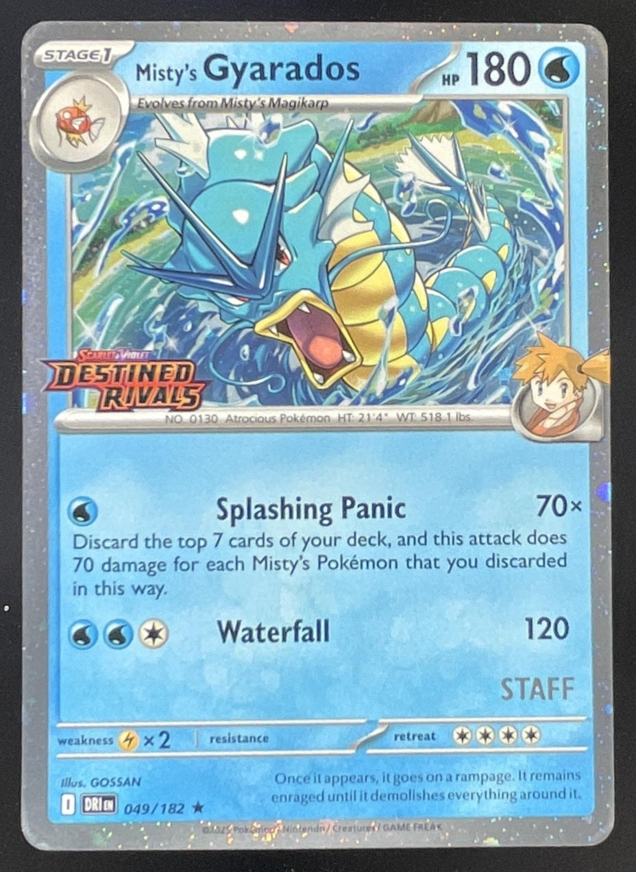 2025 Pokemon Destined Rivals Promos #049/182 Misty's Gyarados Holo