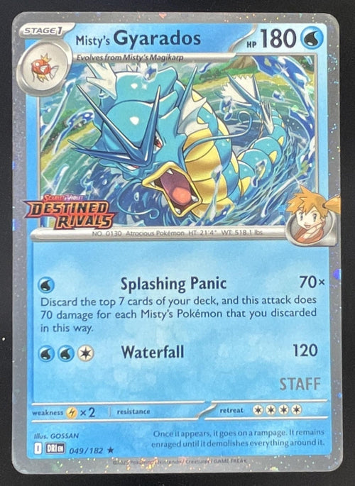 2025 Pokemon Destined Rivals Promos #049/182 Misty's Gyarados Holo