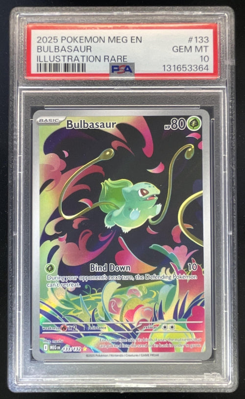 2025 Pokemon Mega Evolution #133/132 Bulbasaur Illustration Rare PSA 10