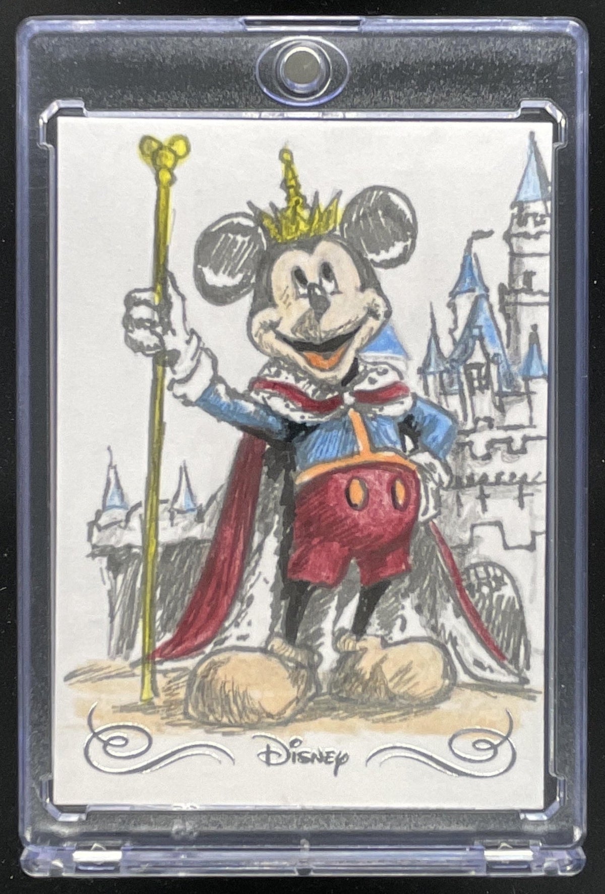 2026 Topps Disneyland 70th Anniversary Sketch King Mickey Steven Edwards 1/1