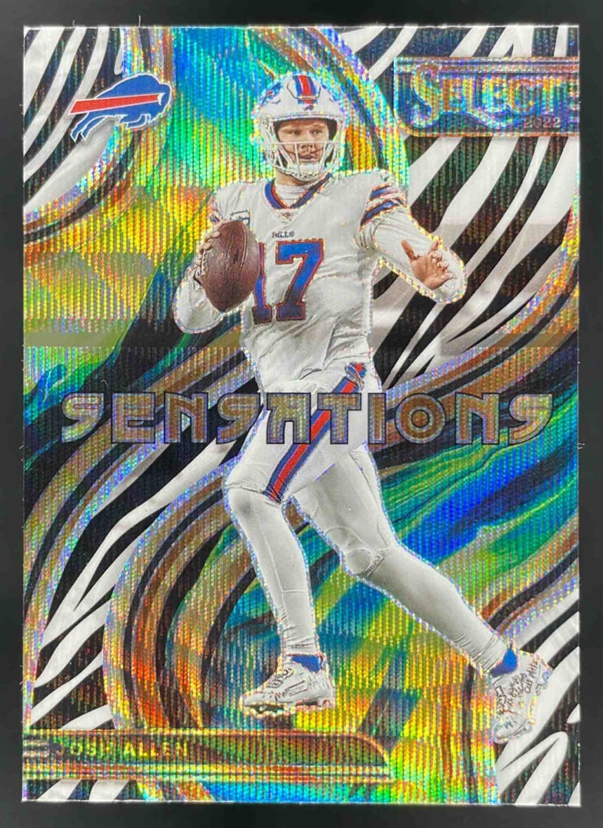 2022 Panini Select Sensations Zebra Prizm #SEN-2 Josh Allen