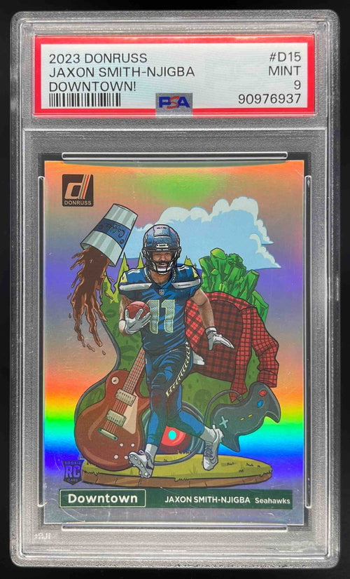 2023 Panini Donruss Downtown! SSP #D-15 Jaxon Smith-Njigba RC PSA 9