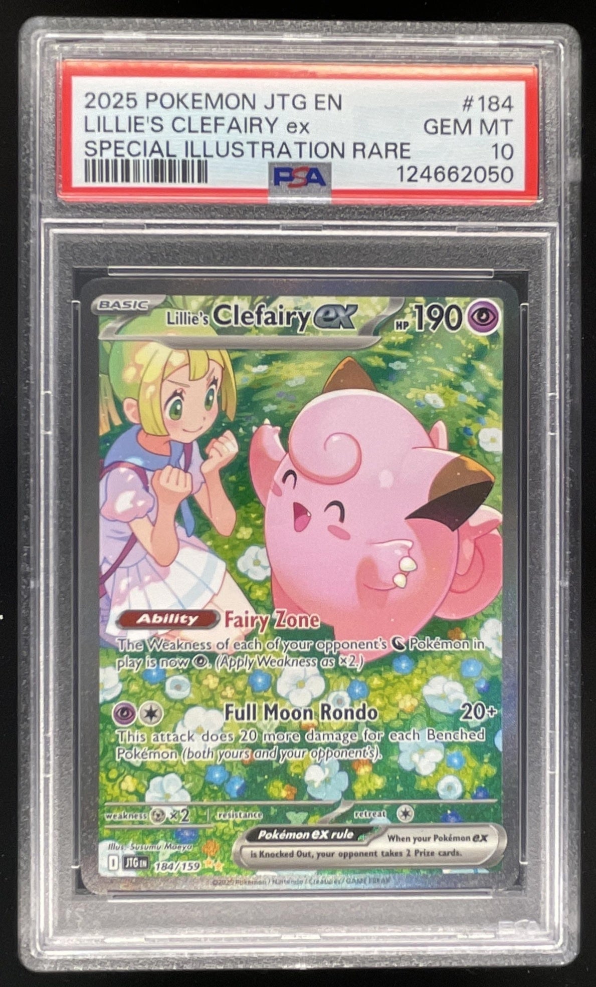 2025 Pokemon Journey Together #184/159 Lillie's Clefairy ex PSA 10