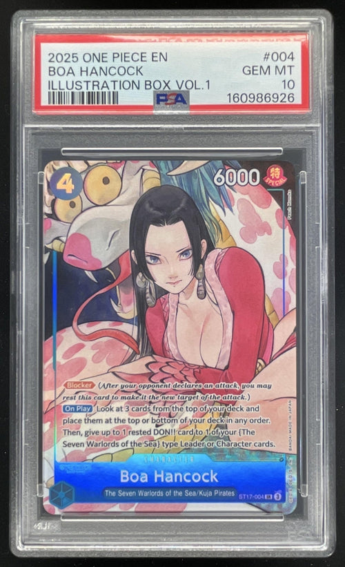 2025 One Piece EN #004 Boa Hancock Illustration Box Vol. 1 PSA 10