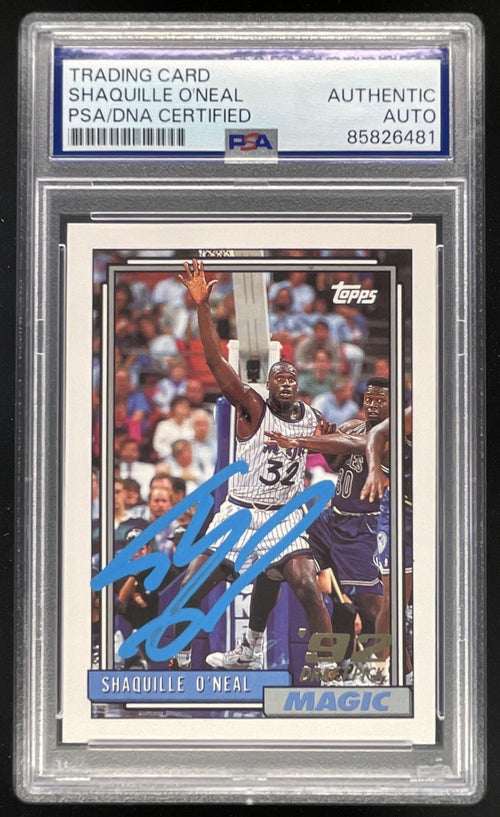 1992-93 Topps #362 Shaquille O'Neal Auto RC PSA Authentic Autograph