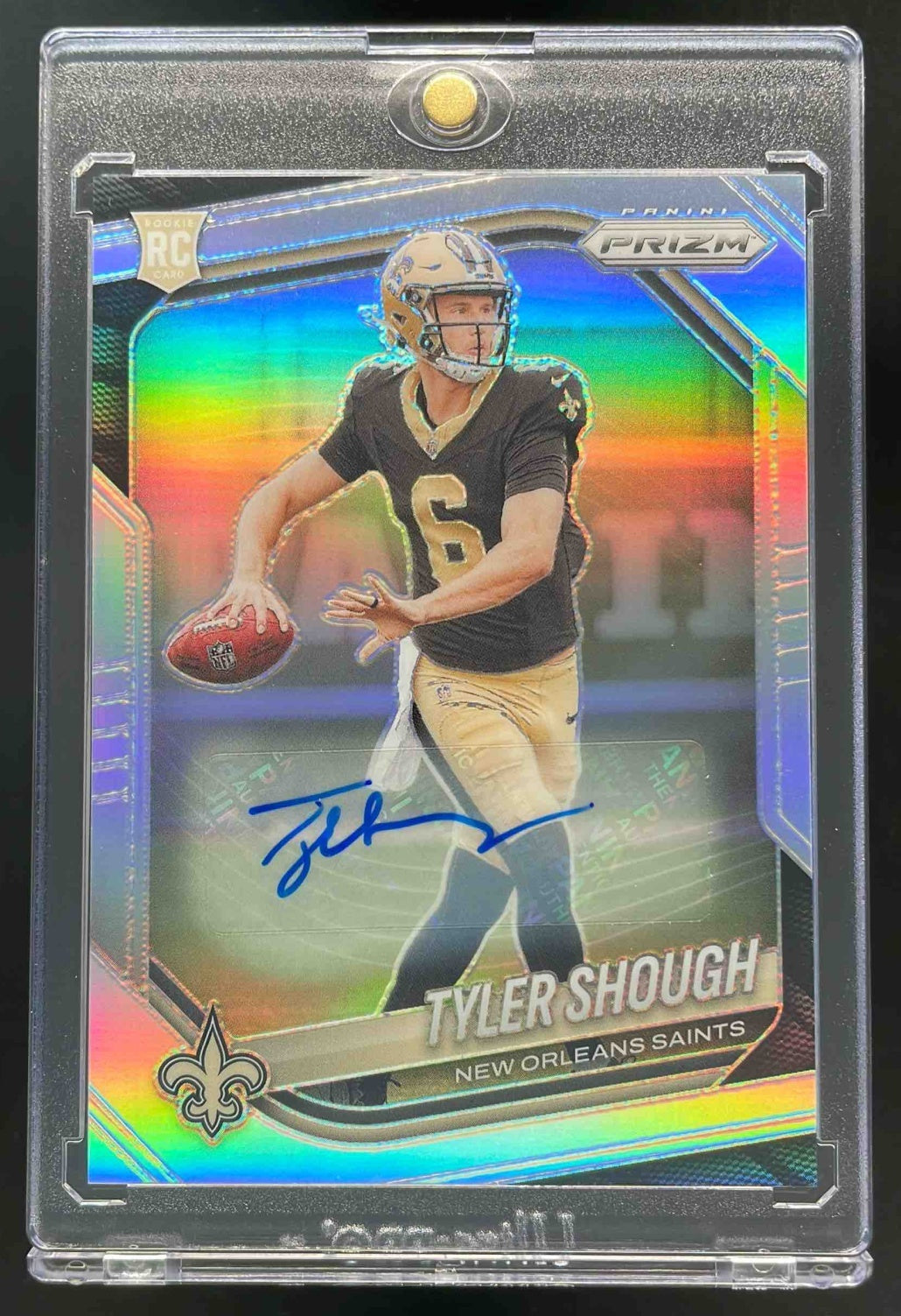 2025 Panini Prizm Rookie Autographs Silver Prizm #327 Tyler Shough RC Auto