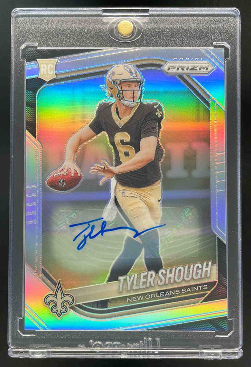 2025 Panini Prizm Rookie Autographs Silver Prizm #327 Tyler Shough RC Auto