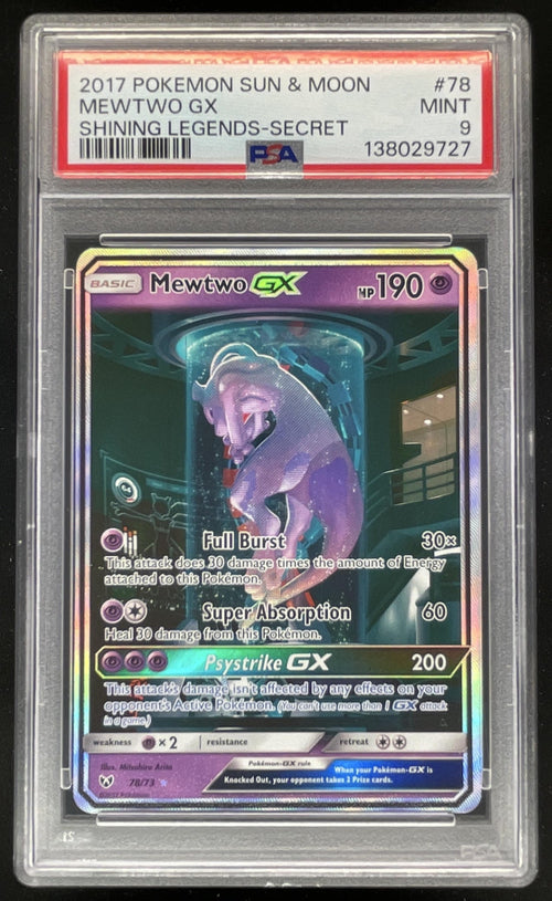 2017 Pokemon Shining Legends #78/73 Mewtwo PSA 9