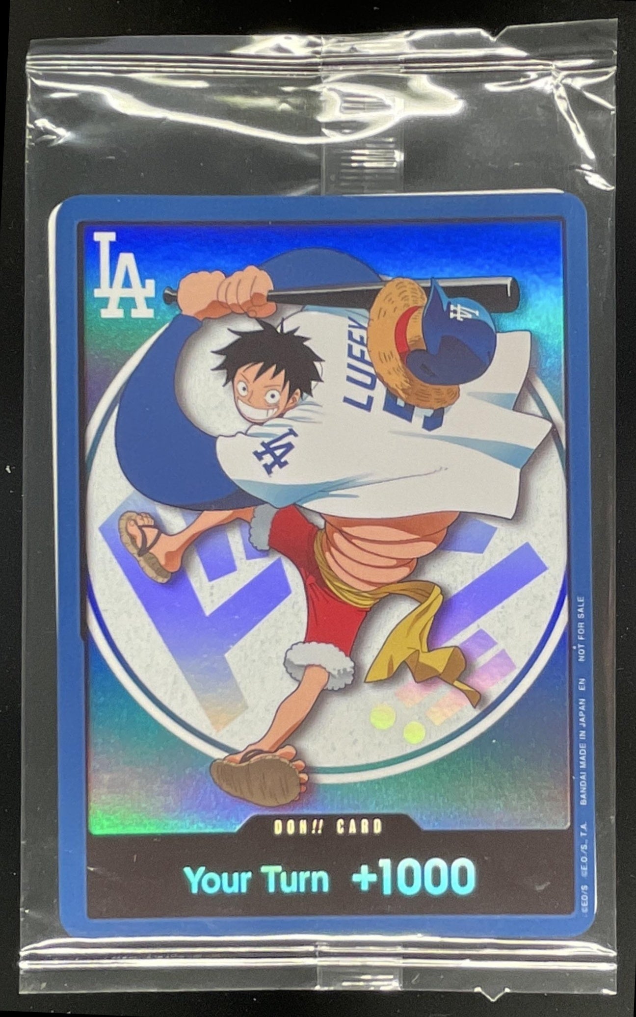 2026 One Piece LA Dodgers x One Piece Night Promo Don Card Monkey D Luffy Sealed