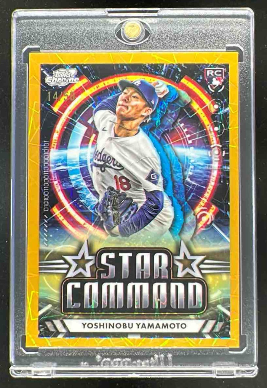 2024 Topps Cosmic Star Command Gold Interstellar Yoshinobu Yamamoto RC /50