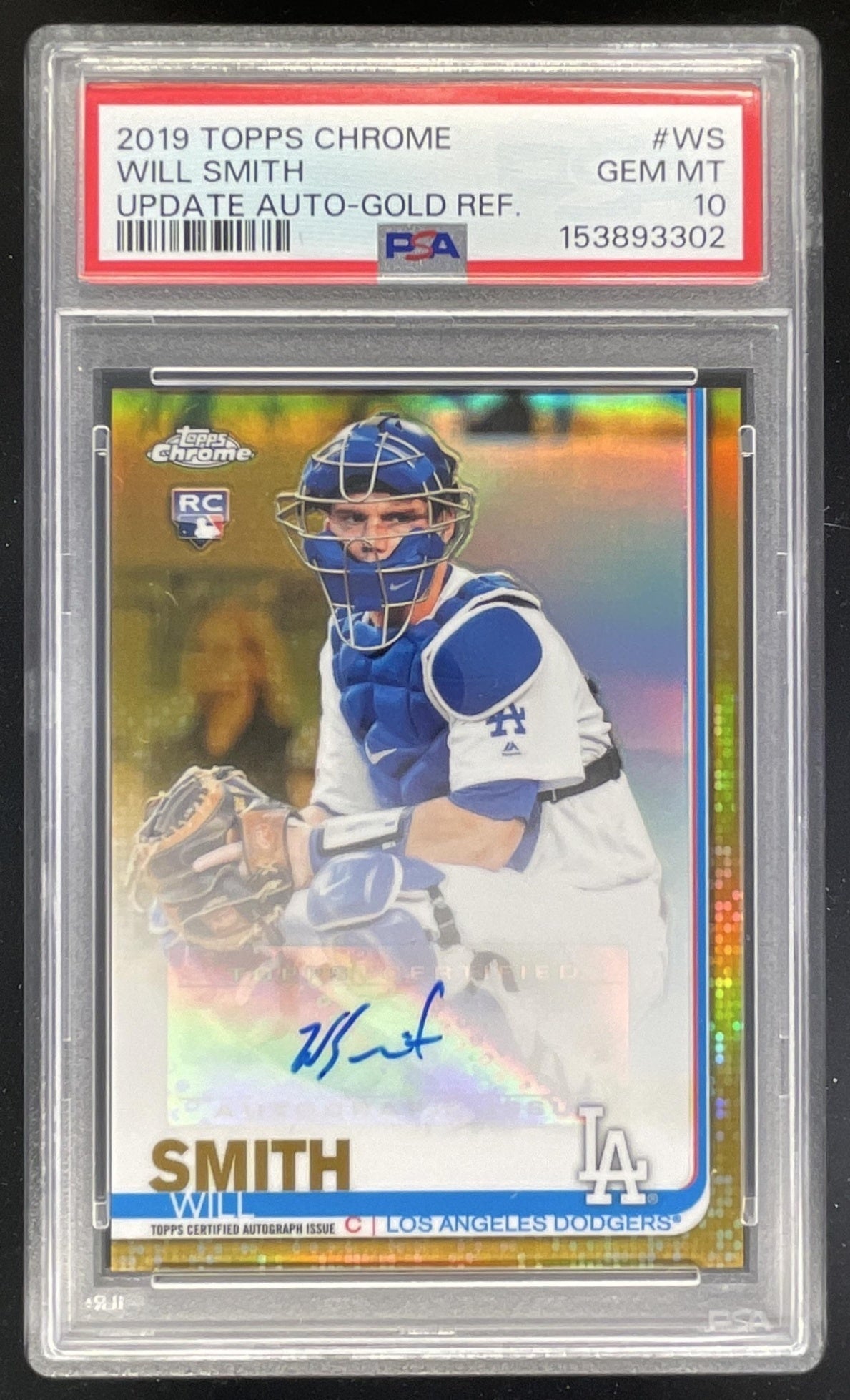 2019 Topps Chrome Update Autographs Gold Will Smith RC Auto /50 PSA 10