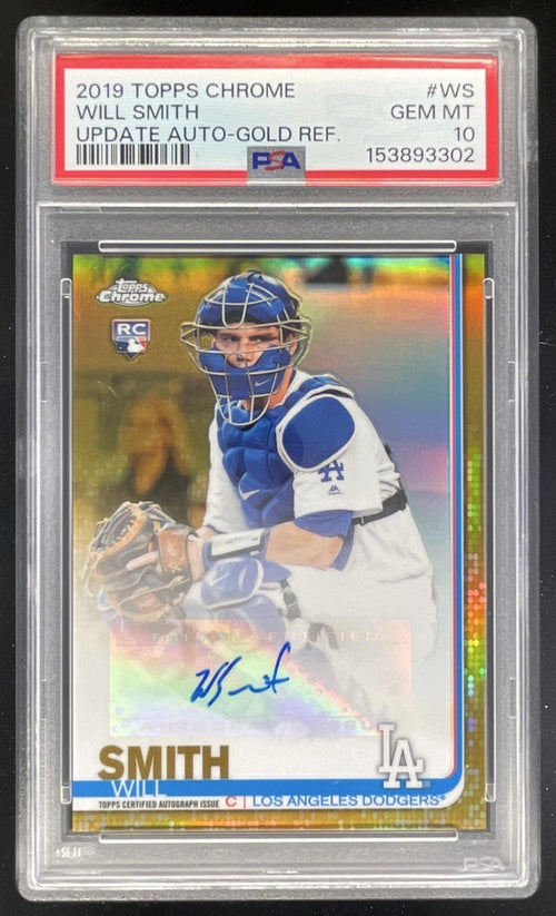 2019 Topps Chrome Update Autographs Gold Will Smith RC Auto /50 PSA 10