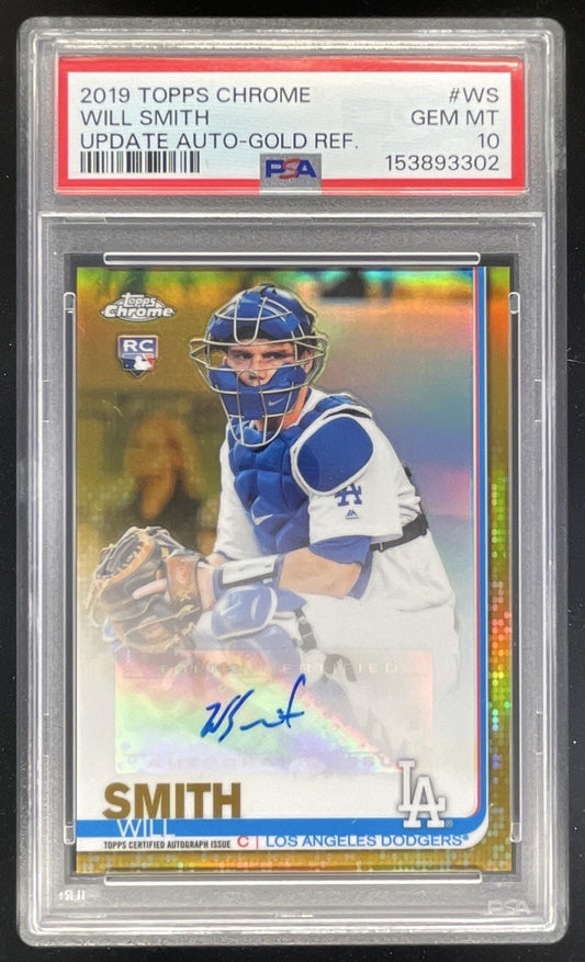 2019 Topps Chrome Update Autographs Gold Will Smith RC Auto /50 PSA 10