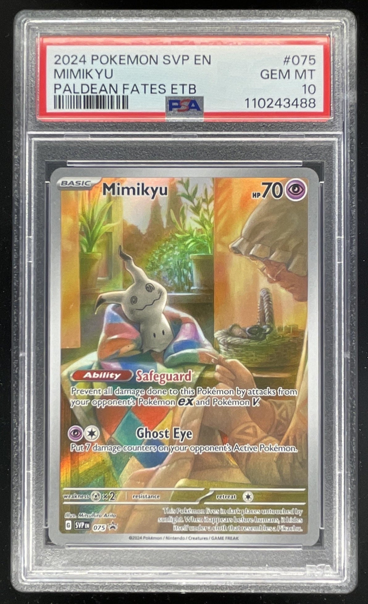 2023-25 Pokemon SV Black Star Promos #075 Mimikyu 2023 PSA 10