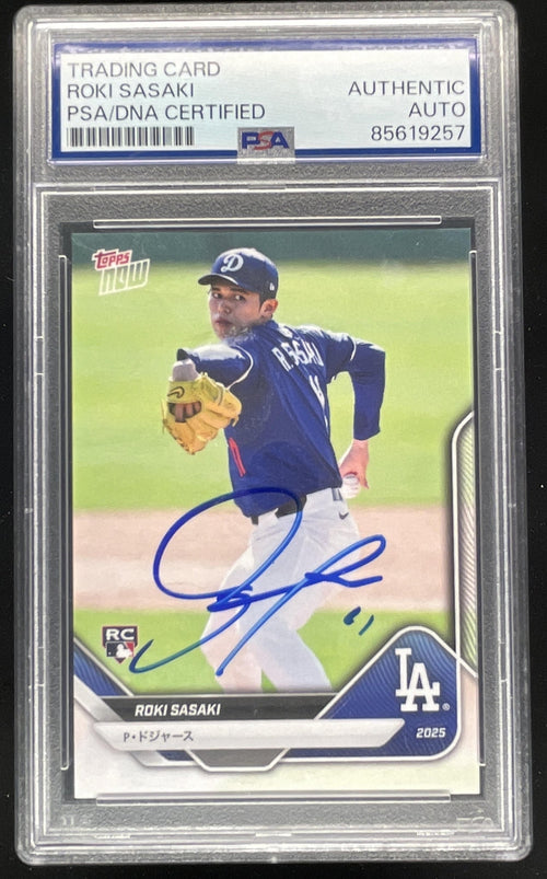 2025 Topps Now Road to Opening Day Japanese #274 Roki Sasaki PSA Authentic Auto