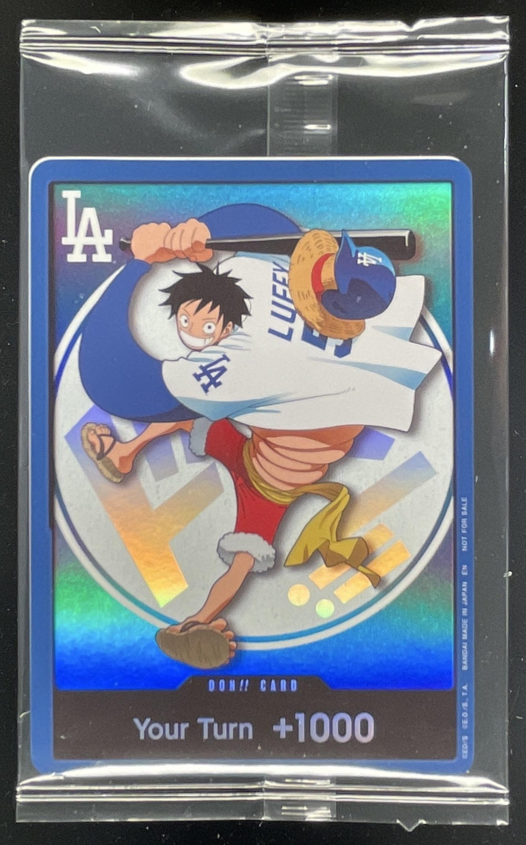2026 One Piece LA Dodgers x One Piece Night Promo Don Card Monkey D Luffy Sealed