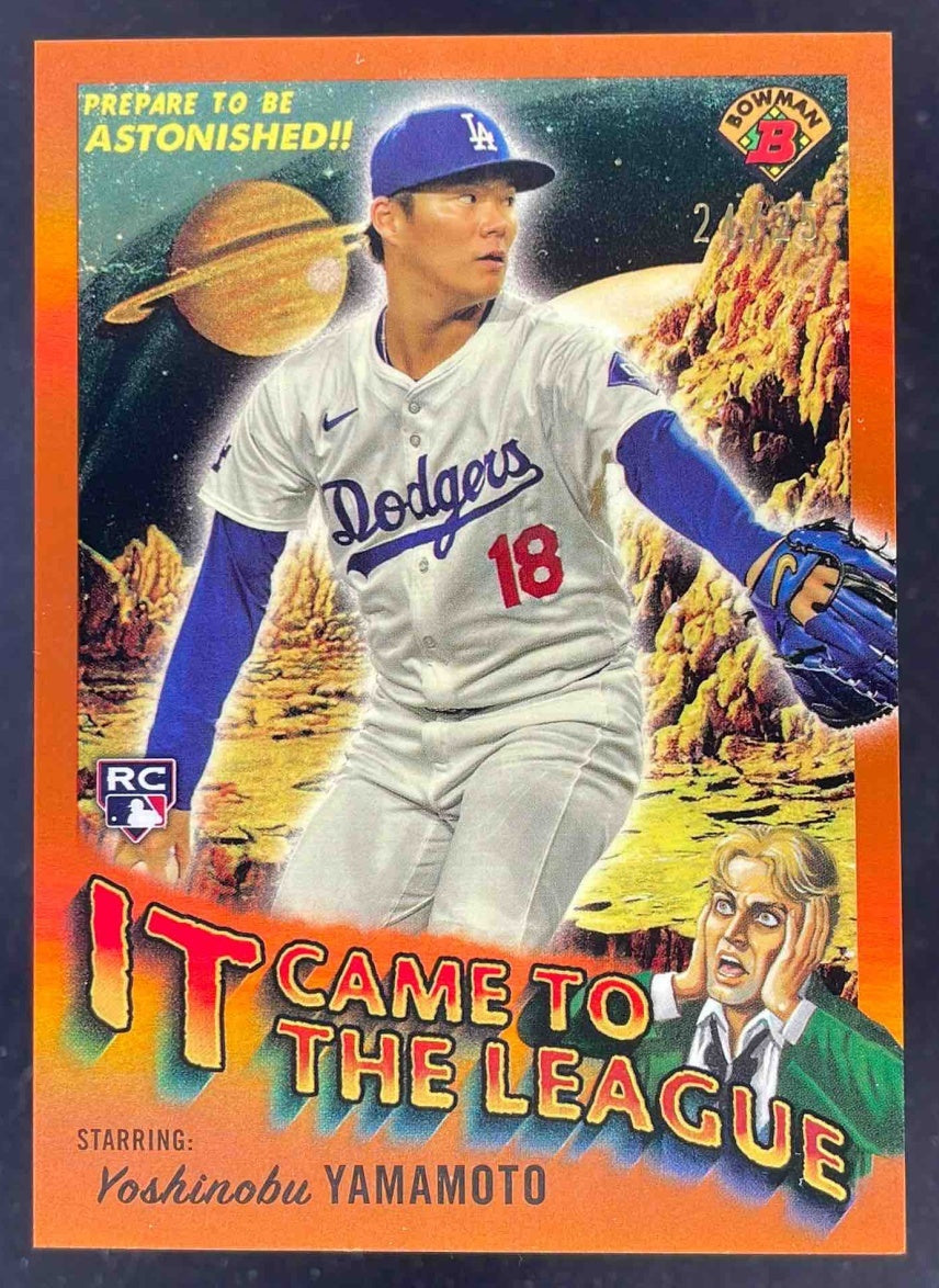 2024 Bowman Chrome It Came to the League Orange #IT-6 Yoshinobu Yamamoto RC /25
