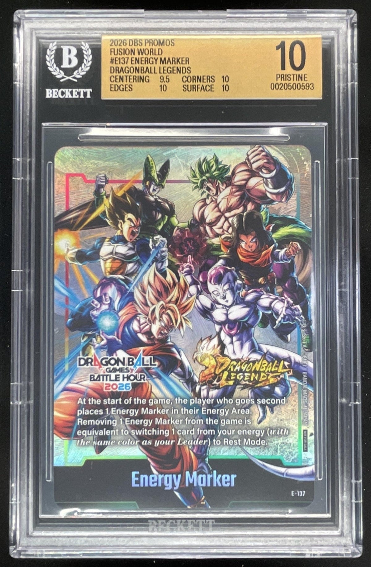 2026 DBS Promos Fusion World #E137 Energy Marker Dragon Ball Legends BGS 10